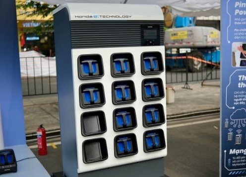 Honda chuẩn bị vận hành tủ đổi pin Power Pack Exchanger e: tại Việt Nam từ năm 2026