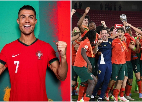 Ronaldo nói đúng 2 từ khi Bồ Đào Nha vô địch Euro