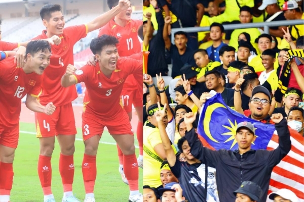 CĐV Malaysia chúc mừng U23 Việt Nam khi lọt vào chung kết