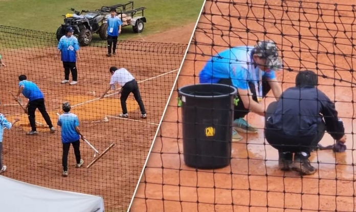 Sốc với tình trạng sân thi đấu SEA Games 2025 bị ngập nước