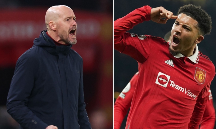 Jadon Sancho phản pháo lại Erik Ten Hag sau khi nhận chỉ trích