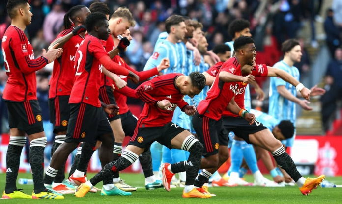 Sớm dẫn 3 bàn, MU vẫn phải nhờ penalty mới vào được chung kết FA Cup