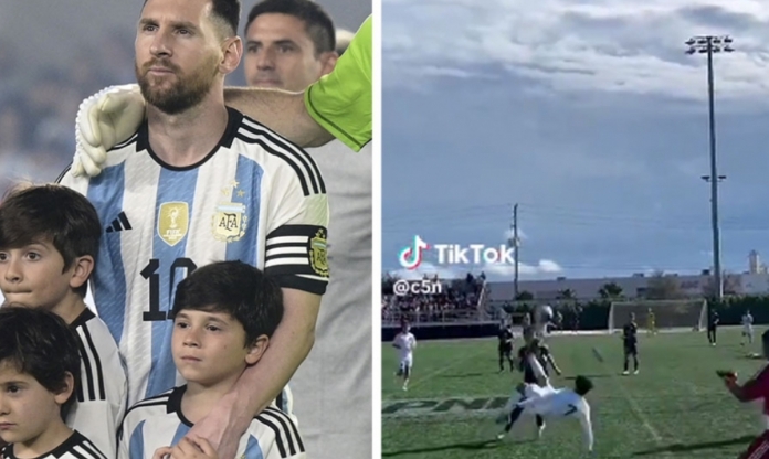 Quý tử nhà Messi bắt chước Ronaldo, làm điều khiến cha mình chỉ biết ước