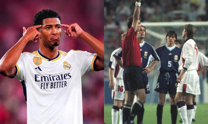 Bellingham bị cảnh cáo về vết xe đổ của Beckham World Cup 1998