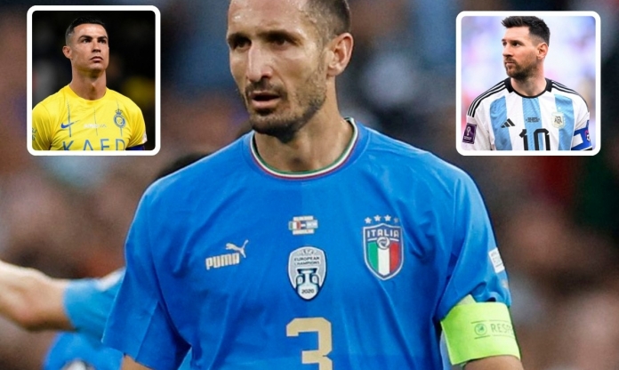 'Trung vệ thép' Chiellini nhận xét Ronaldo, so sánh luôn trình độ với Messi