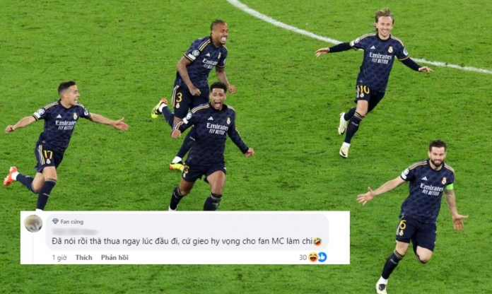 CĐM Việt Nam dậy sóng sau khi Real đánh bại Man City