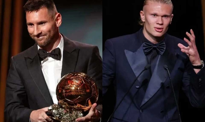24 giờ sau khi hụt Quả bóng vàng, Haaland có động thái đầu tiên với Messi