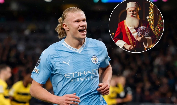 Haaland hóa ông già Noel với món quà nhìn 'chỉ biết ước'