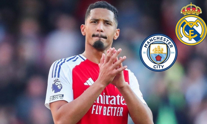 Man City 'thách thức' Real Madrid giành Saliba ngay hè này