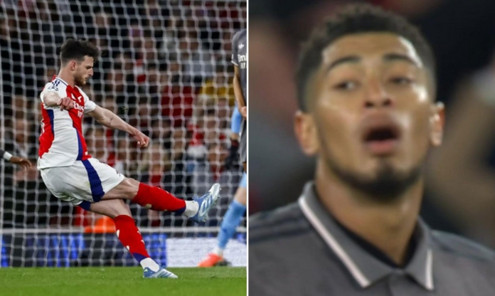 Bellingham đứng hình trước siêu phẩm của Declan Rice