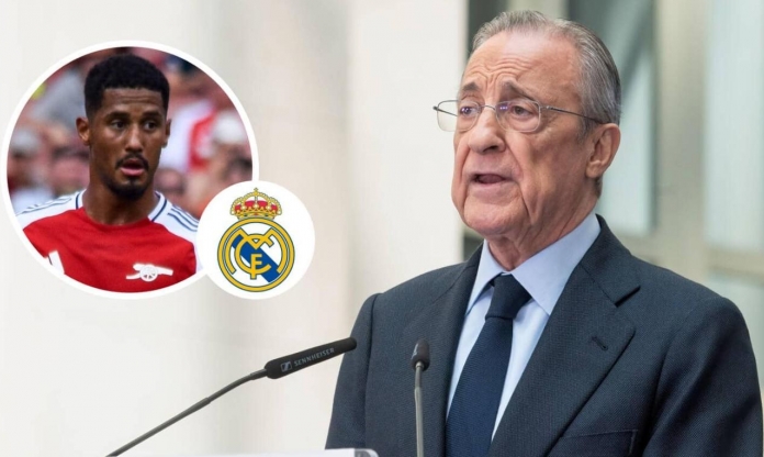 Trả đũa trận thua đắng, Perez quyết 'chốt đơn' Saliba về Real Madrid
