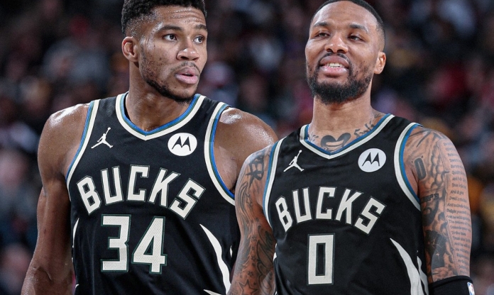 'Cặp đôi song sát' của Milwaukee Bucks thiết lập kỷ lục trong trận mở màn NBA