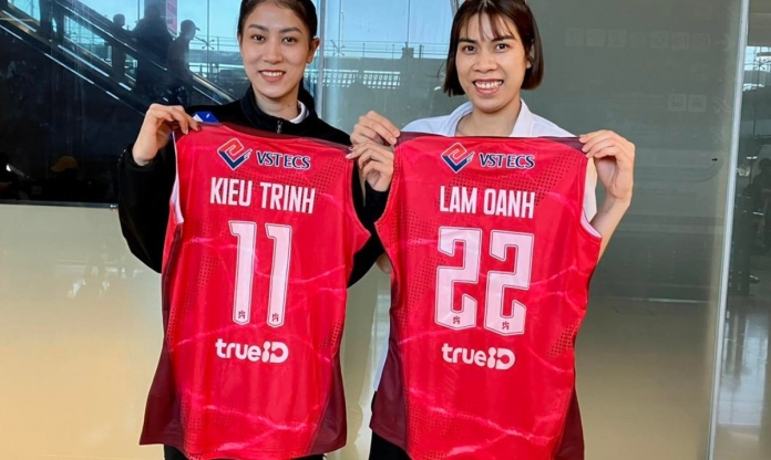 Kiều Trinh và Lâm Oanh được lãnh đạo CLB Thái Lan đánh giá cao