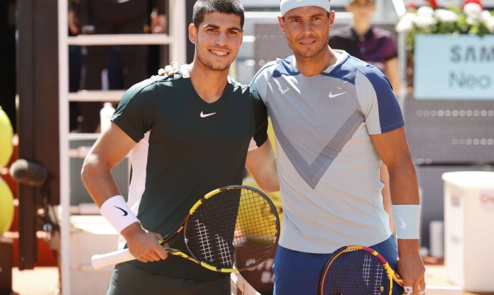 Nadal kết hợp với Alcaraz, tập rượt cho Olympic Paris 2024?
