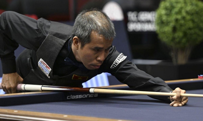 Trần Quyết Chiến sớm dừng bước giải carom vô địch châu Á 2024