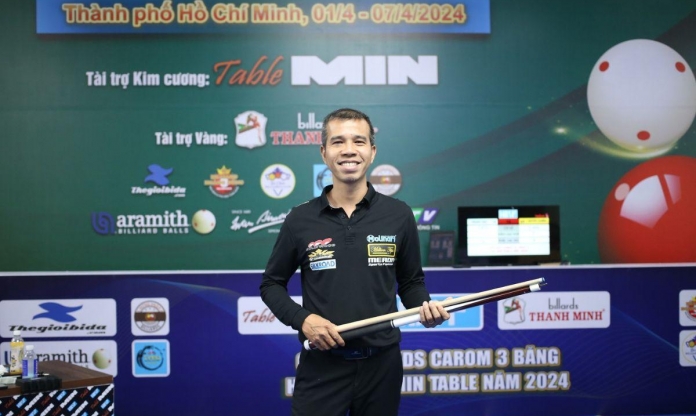 Áp đảo hoàn toàn, Trần Quyết Chiến vô địch giải đấu quy tụ dàn cao thủ carom 3 băng hàng đầu Việt Nam