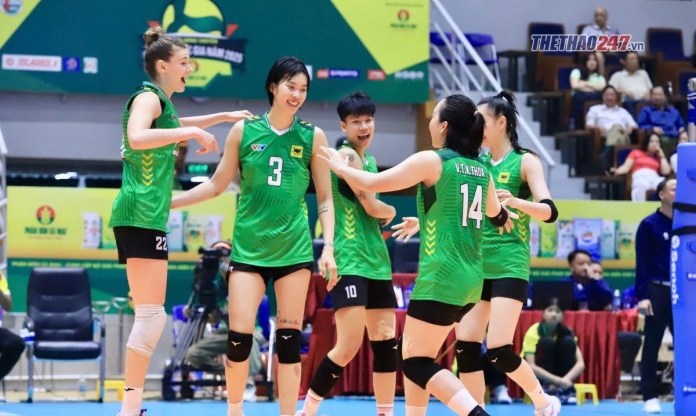 Thanh Thúy rực sáng, VTV Bình Điền Long An thắng trận thứ 3 liên tiếp