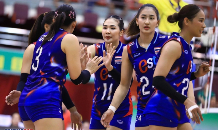 Bóng chuyền nữ Thái Lan thắng dễ trận mở màn chặng 2 SEA V.League 2025