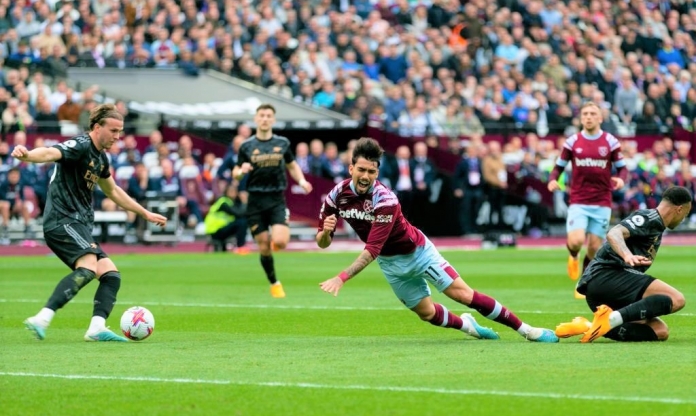 Dẫn trước 2 bàn, Arsenal vẫn mất điểm đáng tiếc trước West Ham