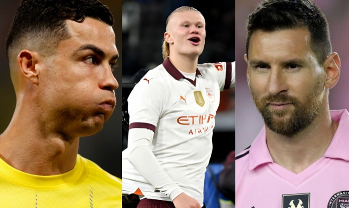 Ghi 5 bàn, Haaland chính thức sánh ngang với Messi và Ronaldo