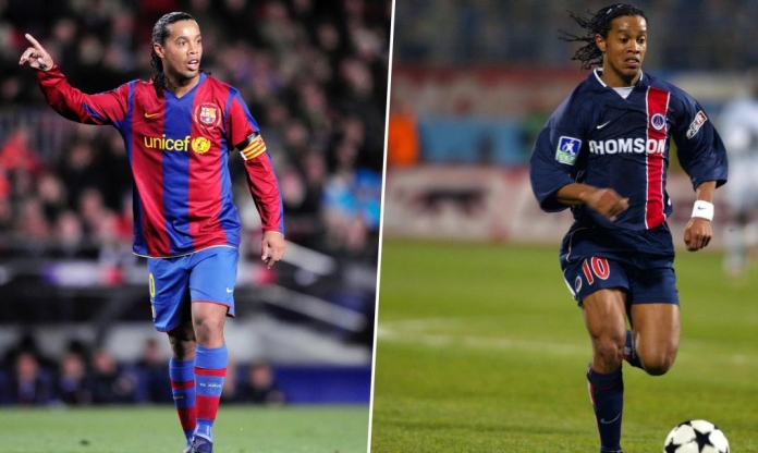 Ronaldino gây phấn khích trong trận đấu giữa PSG vs Barca