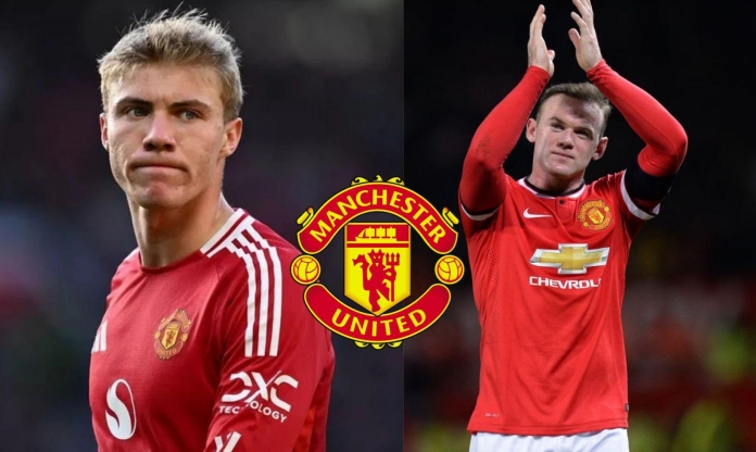Hojlund chính thức vượt mặt Rooney tại MU