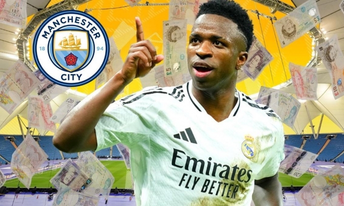 Man City duyệt chi 150 triệu Euro cho Vinicius Jr