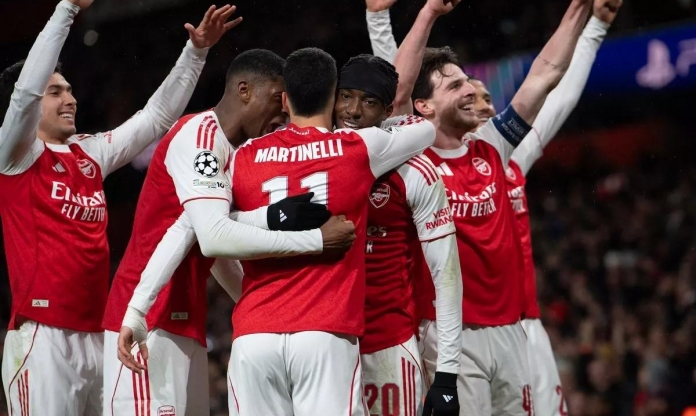 Arsenal duy trì mạch 6 trận toàn thắng tại Champions League