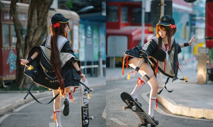 Cosplay Hutao trong Genshin Impact theo phong cách hiện đại