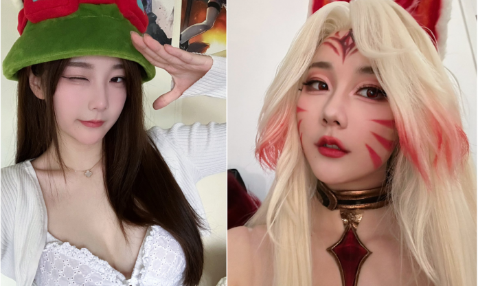 Nữ BLV cosplay skin Ahri Huyền Thoại Bất Tử của Faker