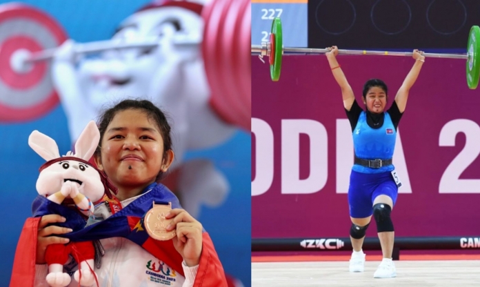VĐV cử tạ Campuchia giành huy chương với thành tích “nhẹ” nhất SEA Games