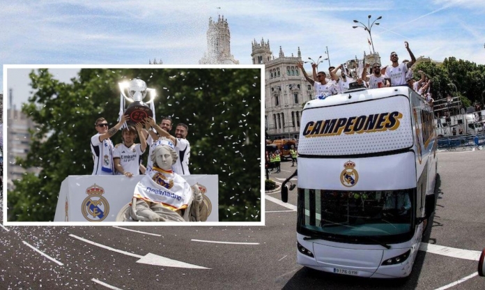 Real Madrid diễu hành mừng chức vô địch La Liga tại thủ đô Madrid