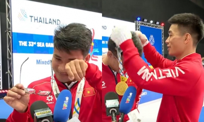 Anh trai võ sĩ Việt Nam giành HCV SEA Games bật khóc: 'Tôi tưởng nó bỏ cuộc rồi'