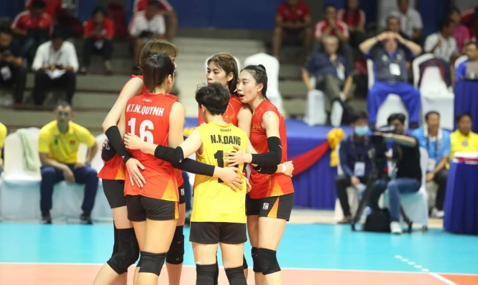Trực tiếp chung kết bóng chuyền nữ SEA Games 32 Việt Nam 0-1 thái Lan: Thái Lan áp đảo