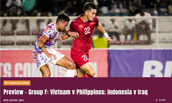 AFC nhận định trận Việt Nam vs Philippines ở VL World Cup
