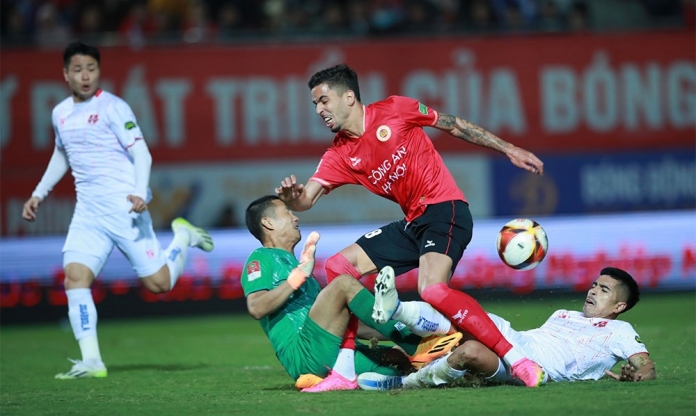 Vòng 4 V-League: Mãn nhãn cơn mưa bàn thắng, ông lớn CAHN thua đau