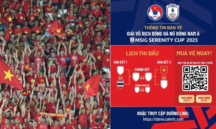 VFF công bố giá vé mới xem ĐT nữ Việt Nam đá bán kết