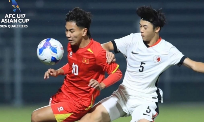 U17 Việt Nam đánh bại Hồng Kông, giữ vững ngôi đầu bảng ở giải châu Á