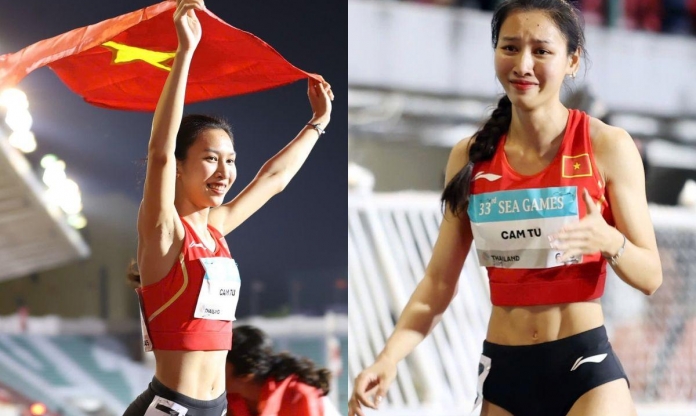 Hot girl điền kinh Việt Nam bật khóc, phá kỷ lục quốc gia 15 năm