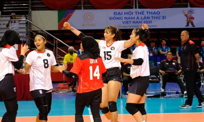 Bóng chuyền nữ Indonesia quyết tranh HCB với Việt Nam ở SEA Games 32