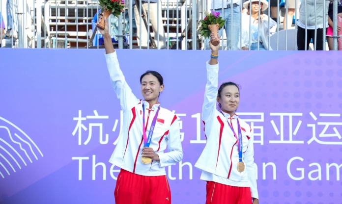 Trao thưởng môn bóng chuyền bãi biển nữ ASIAD 19: Trung Quốc vô địch