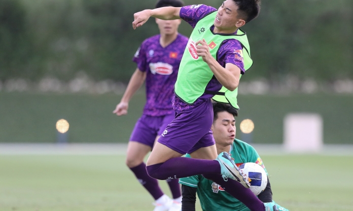 VIDEO: U23 Việt Nam luyện tập chiến thuật sau trận giao hữu với U23 Jordan