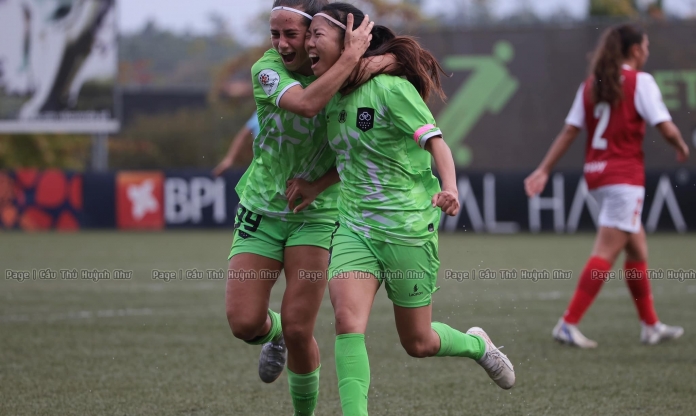 Huỳnh Như vỡ òa cảm xúc khi ghi bàn đầu tiên cho Lank FC