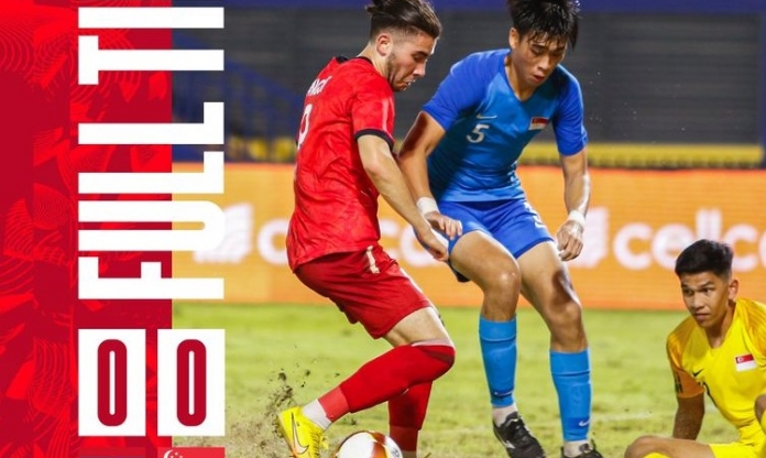 Được hưởng pennalty, U22 Singapore vẫn bị Lào cầm chân tại SEA Games