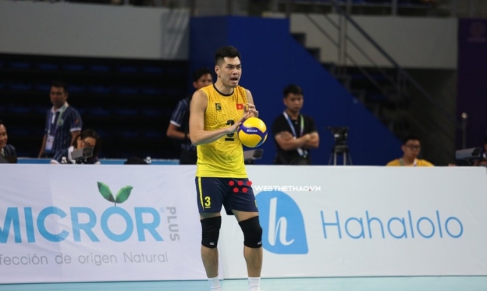 Chuyền hai kì cựu Giang Văn Đức thi đấu cho CATP tại giải hạng A toàn quốc 2024