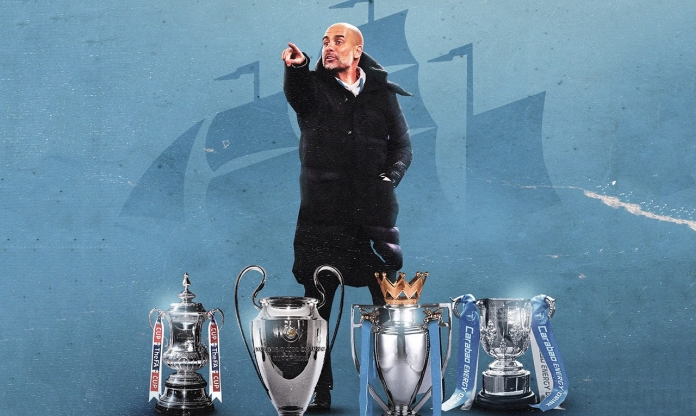 Pep Guardiola nói về cú ăn 3 tiếp theo khi Man City vừa ăn 5