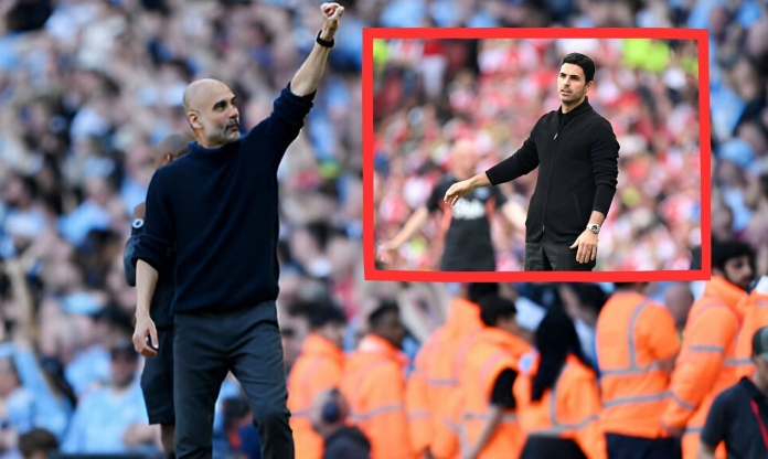Pep Guardiola nhắc tên Arteta trong ngày lên ngôi vô địch cùng Man City