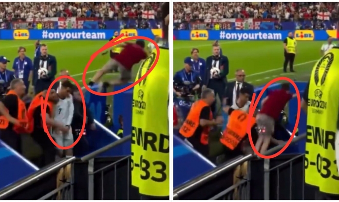 CĐV lao từ trên khán đài xuống, Ronaldo suýt lĩnh trọn cú kungfu khi đang đi vào đường hầm