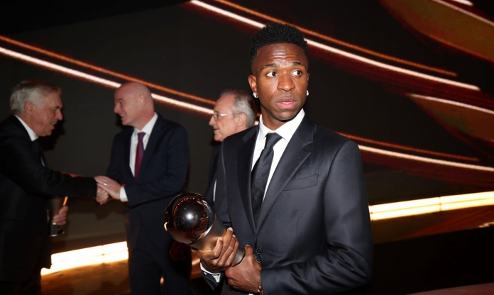 Phản ứng của đồng đội khi Vinicius nhận FIFA The Best 2024
