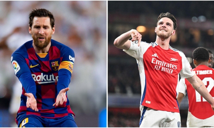 Một tay hạ Real, Declan Rice được xếp trên cơ Messi